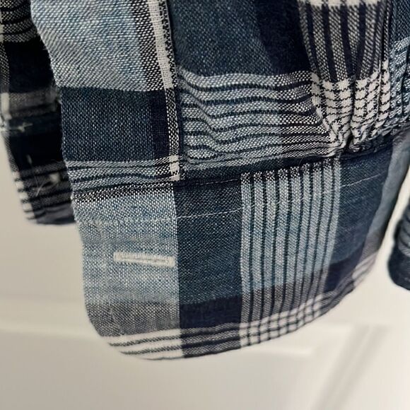 Brooks Brothers Regent model Blue Check Plaid Tartan LS Cotton casual shirt L - Picture 4 of 5